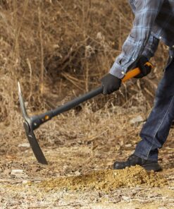 Fiskars Pro IsoCore 5lb. Garden Pick - 36" Shock Control Handle - Digging Tool for Tough Soil - Dual-Ended Pickaxe Tool and Garden Hoe - Black/Orange Pro IsoCore 5lb Garden Pick 20 81wBAeUgxcL