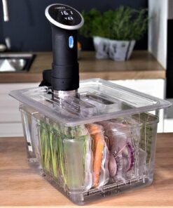 LIPAVI Sous Vide Container Model C10 3.0 Gallon (12 Quarts) 12.7 x 10.3 Inch - NOT INCLUDED: Matching rack and tailored lids for Joule, Anova and more sold separately 12 Quarts 22 81wBEvzrflL