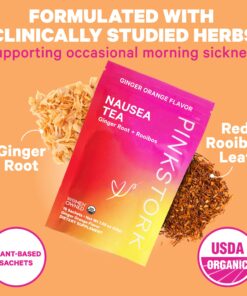 Pink Stork Tea: Organic Ginger Orange Pregnancy Tea - Occasional Morning Sickness Support - Pregnancy Must Haves - Digestive Support for Pregnant Women - Women-Owned, 30 Cups 13 81wBxxXy2vL