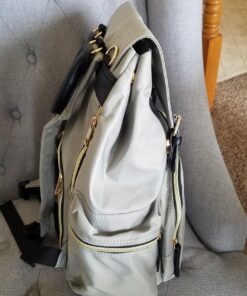 VS VOGSHOW Diaper Bag Backpack, Multifunction Stylish Travel Baby Bag Backpack with Crossbody Strap, Maternity Nappy Bag Gray 105 81wBzRMEG0L