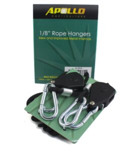 Alternative view of Apollo Horticulture Pair of 1/8" Adjustable Grow Light Rope Hanger w/ Improved Metal Internal Gears Pair of 1/8"