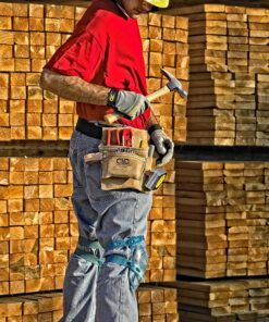 Custom LeathercraftIP489X Suede Tool Bag & Poly Web Belt, 3 Pocket , Tan 13 81wDMa9dFhL