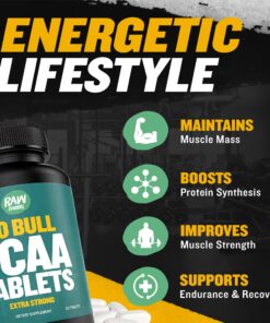 Raw Barrel BCAA Tablets - 120 Extra Strong 1000mg Pills - 2:1:1 Ratio Branched Chain Amino Acid Supplement - Non-GMO Natural Ingredients 22 81wDPzt9KCL