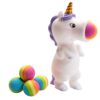 Hog Wild White Unicorn Popper Toy - Shoot Foam Balls Up to 20 Feet - 6 Rainbow Balls Included - Age 4+ 29 81wE2OfooaL