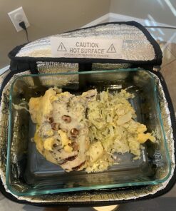 Hot Logic Mini Portable Oven, Food Warmer Electric Lunch Box with Wall Plug, Mini Personal Heated Box for Cooking and Reheating Meals in Office, Travel, Potlucks, Hotel, Home Kitchen (Black) Black 29 81wFS3W8FL