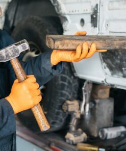 GLOVEWORKS HD Orange Nitrile Disposable Gloves, 8 Mil, Latex and Powder Free, Industrial, Food Safe, Raised Diamond Texture, X-Large, Case of 1000 X-Large (Pack of 1000) 13 81wGeIqMRAS