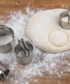 RSVP International Endurance Round Biscuit Cutters - Stainless Steel, Set of 4 | Nest for Easy Storage | For Cutting Thick or Thin Dough | Professional | High Handle Arch 21 81wHEHSaTCS