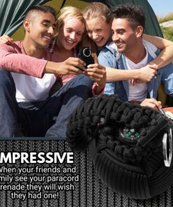 Holtzman’s Survival Kit Paracord Grenade The #1 Best 48 Tool Emergency kit Solid Black 12 81wHlvUPHkL