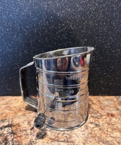 Norpro 3-Cup Stainless Steel Rotary Hand Crank Flour Sifter With 2 Wire Agitator 36 81wJAQIWiL