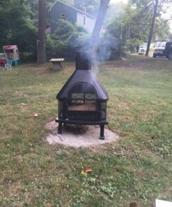 UniFlame WAF1013C Firehouse with Chimney, Black 53 81wJSJ1fGZL