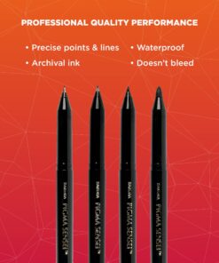 Sakura Pigma Sensei Manga Drawing Kit - Archival Black Ink Pens with Pencil & Eraser - Pens for Drawing Manga, Cartoon, & More - Assorted Nib Sizes - 6 Pack 6-PC Drawing Set 17 81wJpaoJONL 2
