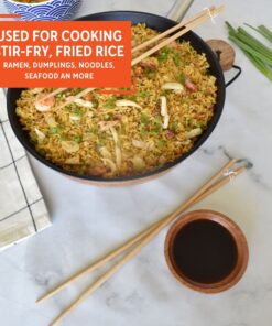 IMUSA 4 Pack 13.5" Bamboo Cooking Chopsticks,Brown Brown 12 81wKBZCkaHL