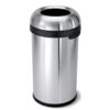 simplehuman 60 Liter / 16 Gallon Bullet Open Top Trash Can, Commercial Grade Heavy Gauge, Brushed Stainless Steel 60 Liter Round 29 81wKqBTXTeL