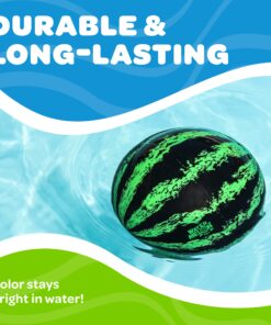 Watermelon Ball The Original Pool Toys for Kids Ages 8-12 - 9 Inch Pool Ball for Teens, Adults, Family - Pool Games, Pool Toys, Fun Swimming Pool Games, Water Football, Tag, Diving and Beach Ball Play 9 inch Ball - Green 23 81wL87Y063L