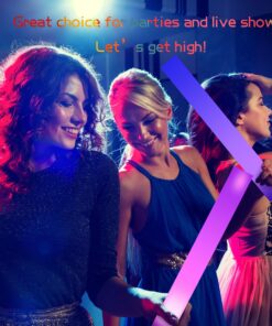 Fun Central 12 Pack - LED Supreme Foam Stick Baton Bulk - Light Up Batons for Wedding, Concert and Party - Multicolor 25 81wLE9UFULL