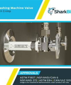SharkBite 1/2 Inch x 3/4 Inch MHT Crimp Angle Stop Valve, Quarter Turn, Brass Plumbing Fittings, PEX Pipe, PE-RT, 23064LF 1/2 in. x 3/4 in., Angle Stop 9 81wN9yO48OL