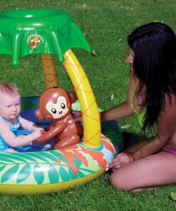 Poolmaster Learn-to-Swim Go Bananas Monkey Inflatable Kiddie Pool With Canopy 11 81wNtqL1MSL