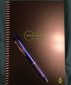 Rocketbook Core Reusable Smart Notebook | Innovative, Eco-Friendly, Digitally Connected Notebook with Cloud Sharing Capabilities | Dotted, 6" x 8.8", 36 Pg, Infinity Black, with Pen, Cloth, and App Included 1 Inifinity Black Executive 31 81wOCVR14JL