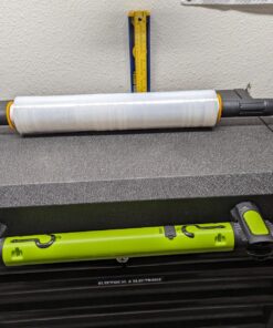 Origuuds Stretch Film, 80 Gauge Stretch Wrap with Handles, Industrial Strength Plastic Wrap for Moving, Pallet Wrap, Packing, Furniture Wrapping, Luggage (Clear/15 Inch x 1000 Feet,1 Roll) Clear 1 Roll/15in x 1000FT 22 81wObGnJe5L