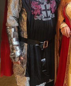 Men's Medieval Knight Costume Small/Medium Black,silver,red 25 81wPNOPtpL