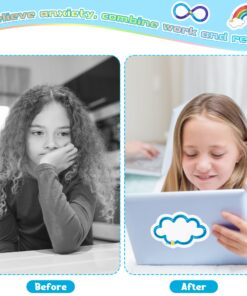 H1vojoxo 48PCS Breath Calm Anxiety Sensory Stickers Calm Strips for Anxiety Sensory Stickers Anti Stress Tactile Rough Textured Sticker for Desk and Phone Stress Anxiety Relief Adhesive for Kids Adult 25 81wQP2MaQPL