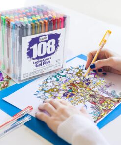 Lineon Gel Pens 108 Colours Gel Pen Set for Adult Colouring Books Art Markers 35 81wQapk1LGS