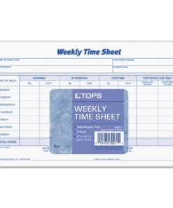 TOPS Weekly Employee Time Sheet, 8.5 x 5.5 Inches, 100 Sheets per Pad, 2 Pads/Pack (30071) - Purple; White 3 81wRQMecIfL