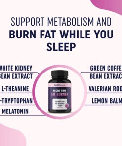 MAV NUTRITION Weight Loss Pills Night Time Fat Burner for Women & Men | Sleep Aid Diet Pills, Appetite Suppressant, Metabolism Boost, Carb Blocker; 60 Count Night Time Fat Burner Capsule 23 81wS5Aj YL