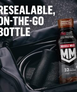 Muscle Milk Pro Advanced Nutrition Protein Shake, Knockout Chocolate, 14 Fl Oz Bottle, 12 Pack, 40g Protein, 1g Sugar, 16 Vitamins & Minerals, 6g Fiber, Workout Recovery, Packaging May Vary 16 81wSMr82dSL