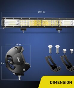 Alternative view of Nilight - 18004C-A LED Light Bar 20Inch 288w Triple Row Flood Spot Combo 28800LM Led Bar Driving Lights Boat Lights Led Off Road Lights for Trucks, 2 Years Warranty