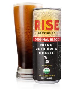 Alternative view of RISE Brewing Co. Original Black Nitro Cold Brew Coffee, Sugar, Vegan, Organic & Non-GMO, Low Acidity, 7 fl. oz. Cans (12 Pack) 7 Fl Oz (Pack of 12)