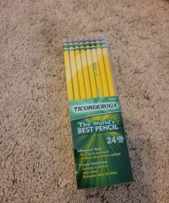 Ticonderoga Wood-Cased Pencils, Unsharpened, 2 HB Soft, Yellow, 24 Count 24 Count (Pack of 1) 22 81wVTL4WENL