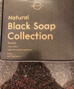 O Naturals 6 PCS Black Soap - Women & Men's Bar Soap, Father's Day Gifts, Men's Soap Bar, African Black Soap w/Moisturizing Shea Butter, Charcoal Soap, Organic & Natural Soap for Men & Women, 4oz Black Soap Collection 4 Ounce (Pack of 6) 46 81wVb6FXPL