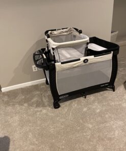 Graco Pack 'n Play Day2Dream Travel Bassinet Playard Features Portable Bassinet Diaper Changer and More (Lo, Lo, W/Fold Flat Bassinet) 33 81wVnSkBeqL