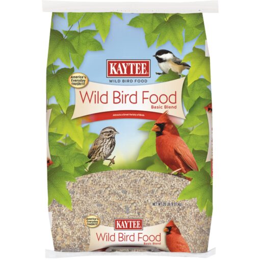 Kaytee Wild Bird Basic Blend Bird Seed Food For A Variety Of Wild Birds, 20 Pound 20 Pound (Pack of 1)