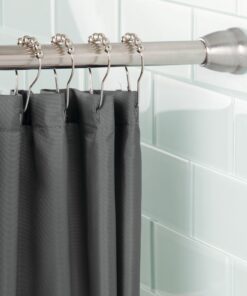 Alternative view of iDesign Forma Metal Tension Rod, Adjustable Customizable Curtain Rod for Bathtub, Shower Stall, Closet, Doorway, 26-42 Inches, Polished and Brushed Stainless Steel 26"-42"