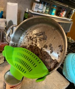 Kitchen Gizmo Snap 'N Strain Strainer, Clip On Silicone Colander, Fits all Pots and Bowls - Lime Green 40 81wWkKE66HL