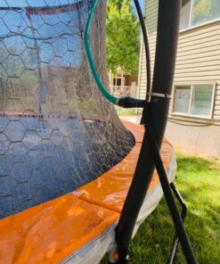 Thrillzoo Trampoline Sprinkler for Kids, 39ft Outdoor Sprinkler, Water Trampoline Toys for Kids Games, Play, Exercise, Summer Fun | Trampoline Accessories, Water Sprinkler for Kids Backyard【WaterPark】 Waterpark (Green Hose) 30 81wWpz5p3tL