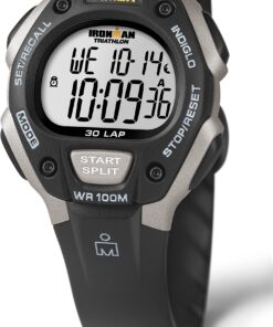 Timex Ironman Classic 30 Full-Size 38mm Watch Black/Gray/Orange Accent 24 81wWs09fBUL