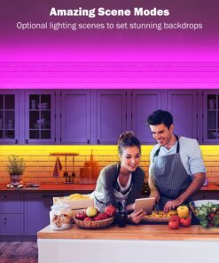 Leeleberd Led Lights for Bedroom 100 ft (2 Rolls of 50ft) Music Sync Color Changing RGB Led Strip Lights with Remote App Control Bluetooth Led Strip, Led Lights for Room Home Kitchen Decor Party 23 81wX8Ws AtL