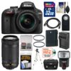 Nikon D3400 Digital SLR Camera & 18-55mm VR & 70-300mm DX AF-P Lenses with 32GB Card + Case + Flash + Battery & Charger + Tripod + Filters + Kit 44 81wXZ0U RLL