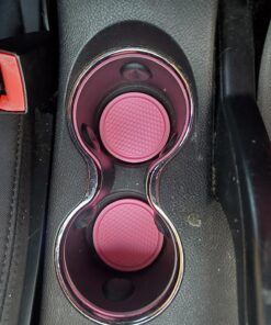 SINGARO Car Cup Coaster, 4PCS Universal Non-Slip Cup Holders Embedded in Ornaments Coaster, Car Interior Accessories, Pink 27 81wZhiFjNIL