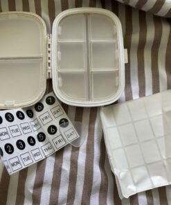 Holii Travel Pill Organizer, 8 Compartments Portable Pill Case, Daily Pill Box to Hold Vitamins, Small Pill Container for Pocket Purse Medicine Organizer(Khaki) Khaki 43 81wZm7aimyL