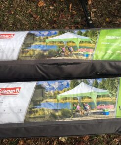 Coleman Canopy Sun Shelter with Instant Setup, Sun Shelter with Wheeled Carry Bag Sets Up in About 3 Mins, 7x5ft, 10x10ft, or 12x12ft Canopy for Sporting Events, Tailgating, Camping, & More 13 81waA50AyxL