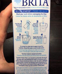 Brita Standard Water Filter Replacements for Pitchers and Dispensers, Lasts 2 Months, Reduces Chlorine Taste and Odor, 3 Count 75 81wb1MExhRL