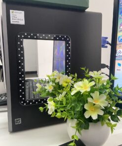 Magnetic Locker Mirror, 5" x 7" Real Glass Mirrors for School Locker, Bathroom, Household Refrigerator, Locker Accessory, Workshop Toolbox, or Office Cabinet. Black Polka 9 81wbaPmfgVL