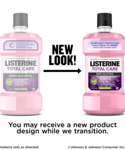 Listerine Total Care Zero Alcohol Anticavity Mouthwash, Bad Breath Treatment, Alcohol Free Mouthwash for Adults; Fresh Mint Flavor, 1 L (Pack of 2) 33.8 Fl Oz (Pack of 2) Fresh Mint (Zero Alcohol) 23 81wbv8 7CZL
