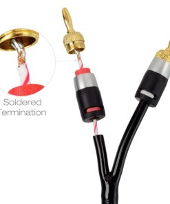 Mediabridge 12AWG Ultra Series Speaker Cable - Gold Plated Banana Tips (12 FT) - CL2 99.9% Oxygen Free - Black (SWT-12B-12B) 12 Feet 27 81wdLykq1AL