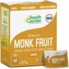 Health Garden Monk Fruit Sweetener, Classic - Non GMO - Gluten Free - Sugar Substitute - Kosher - Keto Friendly (40 Packets) 40 Count (Pack of 1) 21 81wetgWigL
