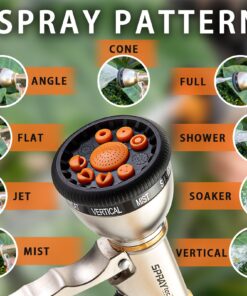 Alternative view of Hose Nozzle Sprayer Heavy Duty - 9 Premium Spray Patterns Garden Hose Sprayer Nozzle, Hose Head Nozzle, Water Hose Nozzles for Outside, High Pressure Hose Nozzle, Garden Hose Nozzle Sprayer - SprayTec